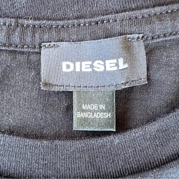 Diesel Famous Jeans Industries T-Diego-C4 Black Logo T-Shirt Men’s Large GUC - Picture 5 of 8
